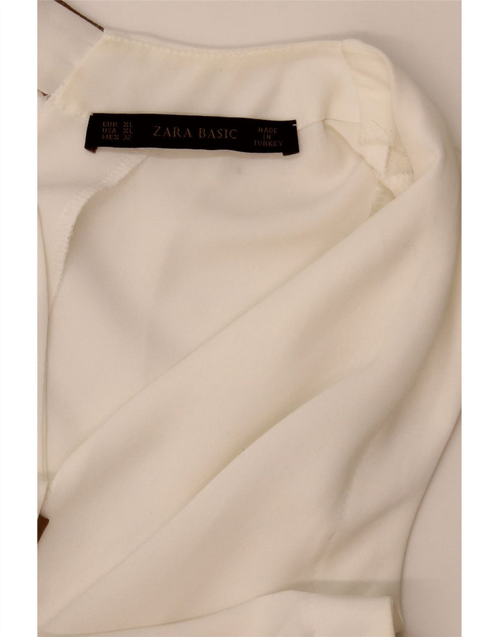 Женская блузка без рукавов Zara UK 18 XL, белая