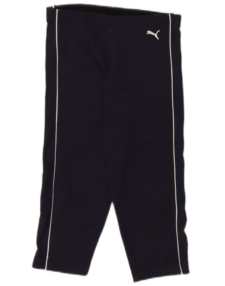Женские леггинсы-капри Puma UK 10, маленькие, темно-синие, нейлоновые