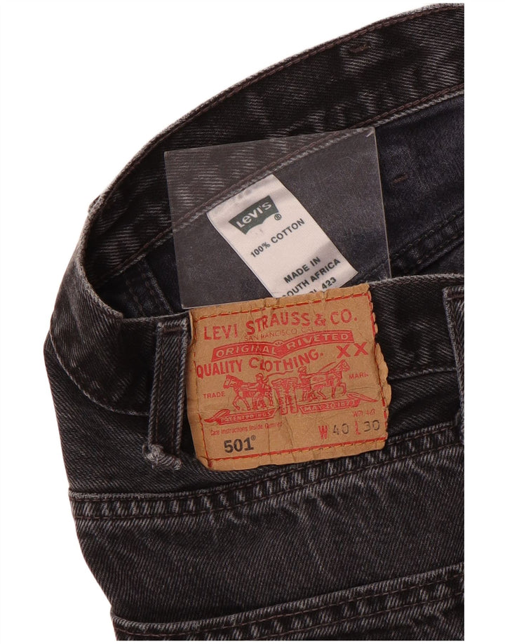 Мужские прямые джинсы Levi's 501 W40 L30 серые, хлопок