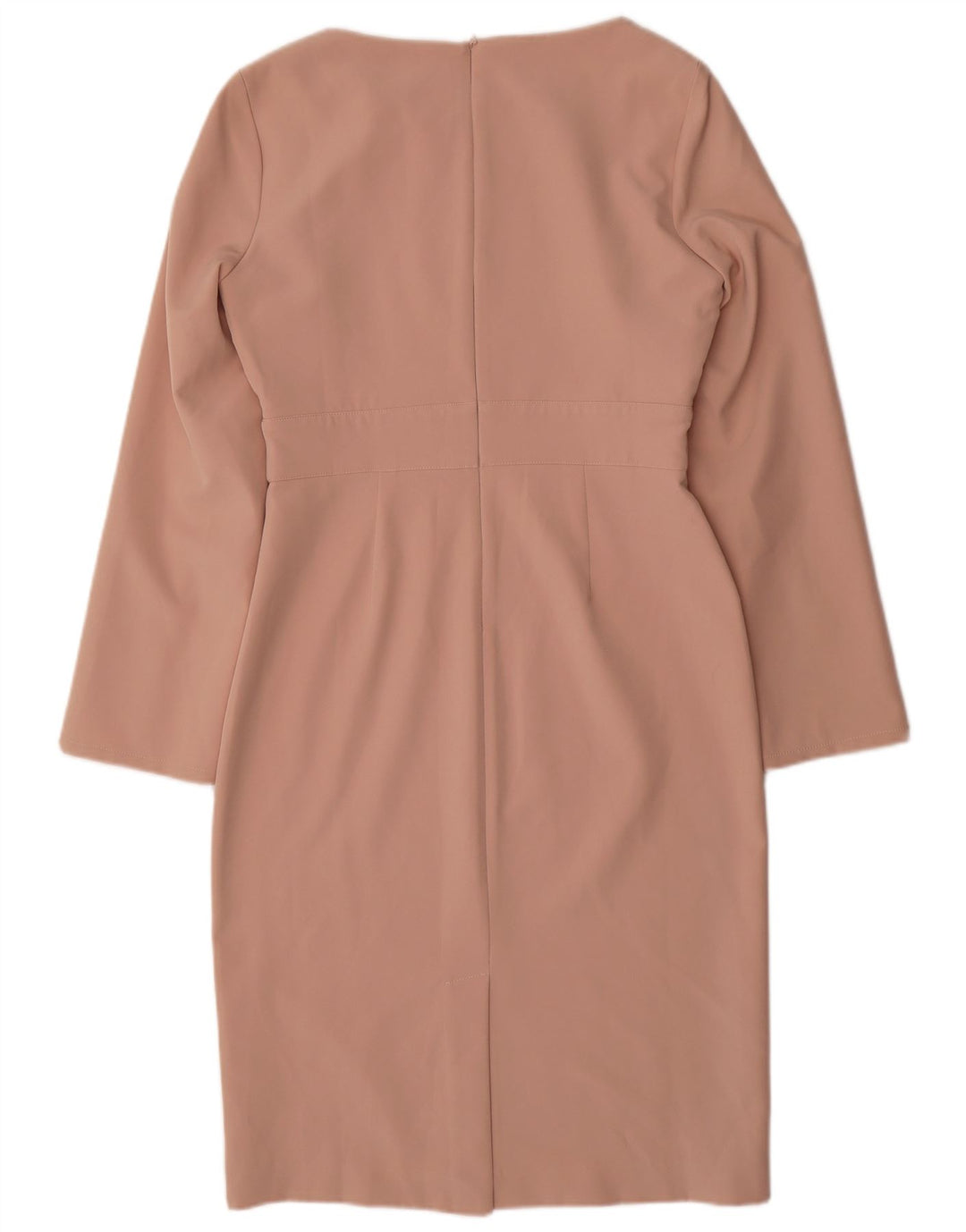 Женское платье-футляр COAST с длинным рукавом UK 12, полиэстер среднего розового цвета