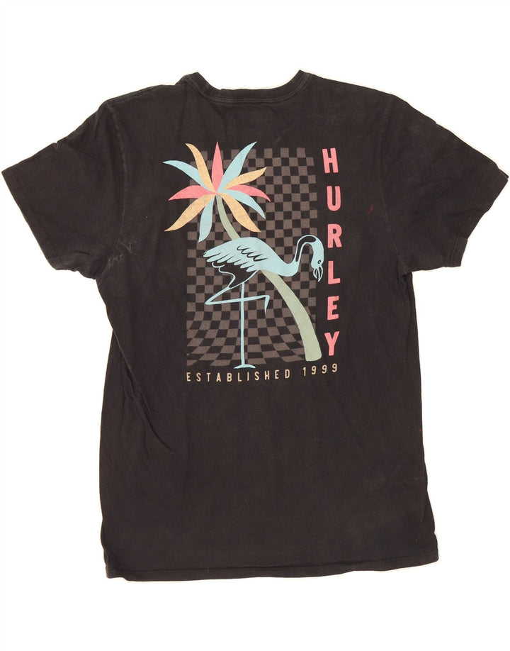 HURLEY Mens Graphic T-Shirt Top Small Black Cotton Vintage Hurley and Second-Hand Hurley from Messina Hembry 