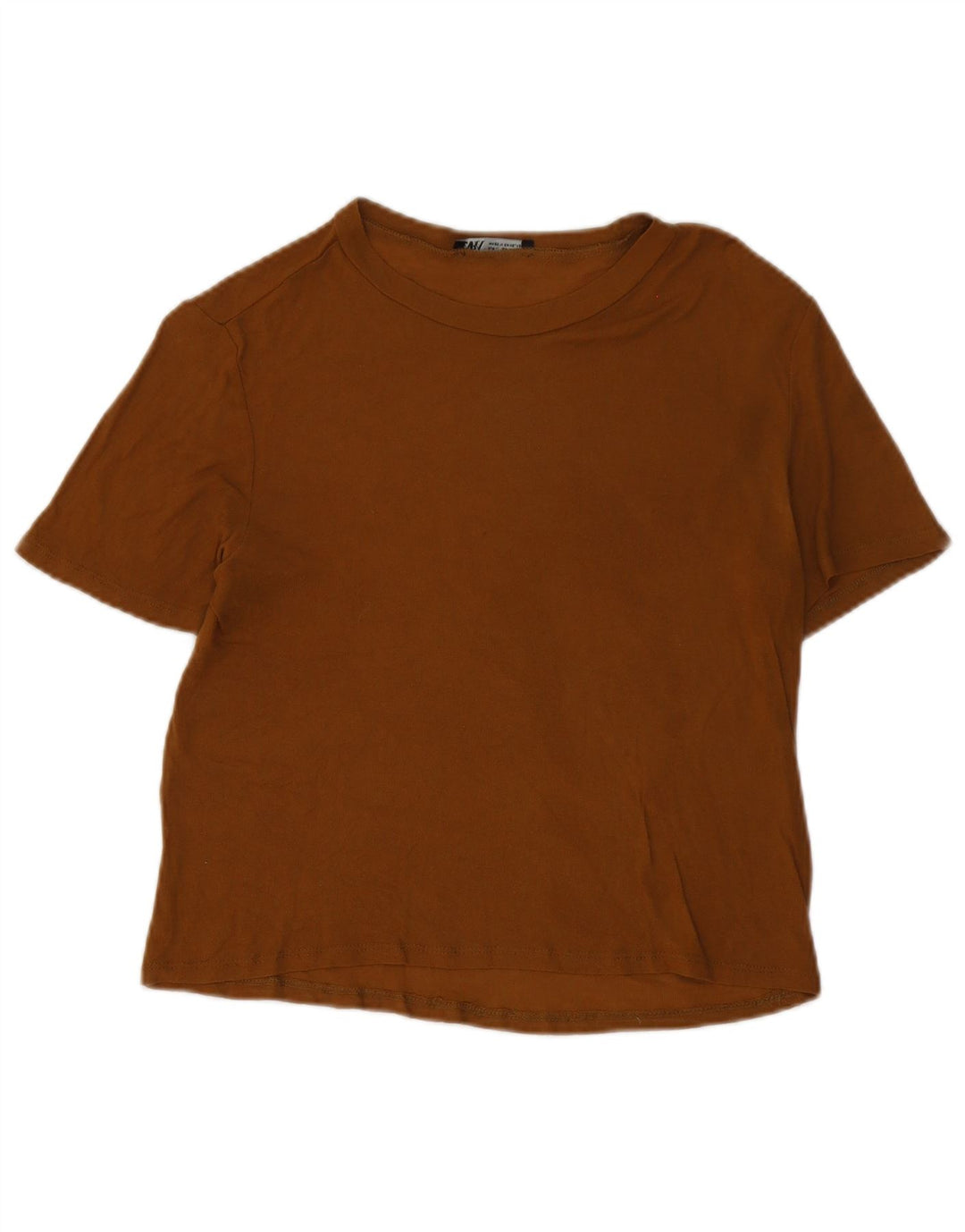 Женская футболка Zara Top UK 14, большая коричневая
