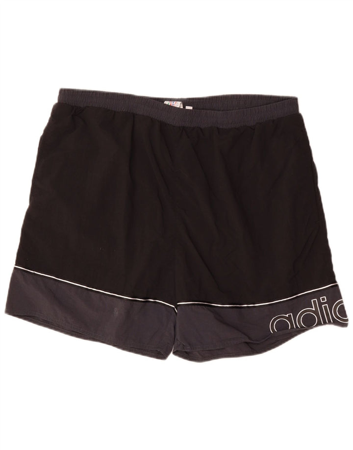 Мужские купальники Adidas с рисунком XL, черный полиэстер с цветными блоками