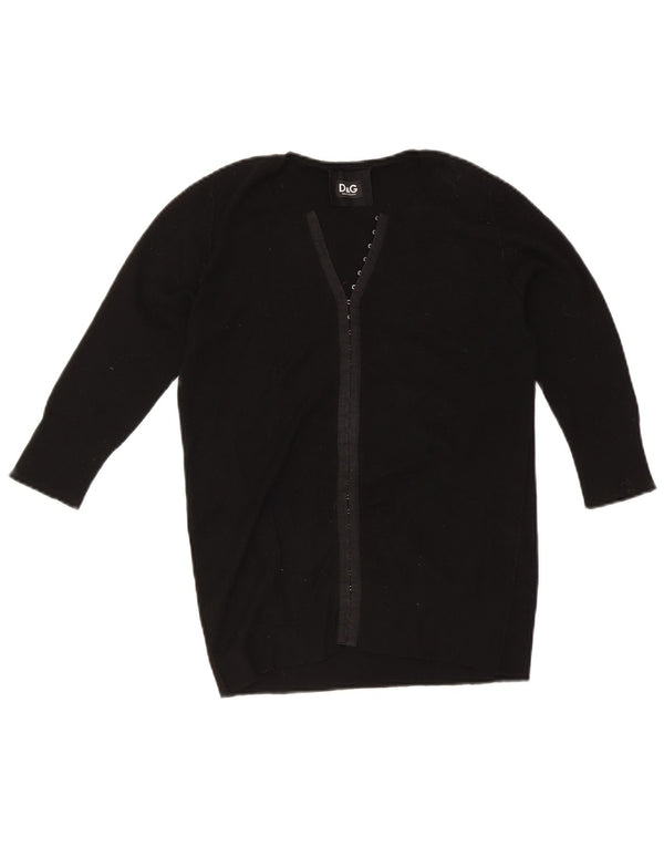 Женский кардиган с короткими рукавами Dolce & Gabbana UK 18 XL, черный