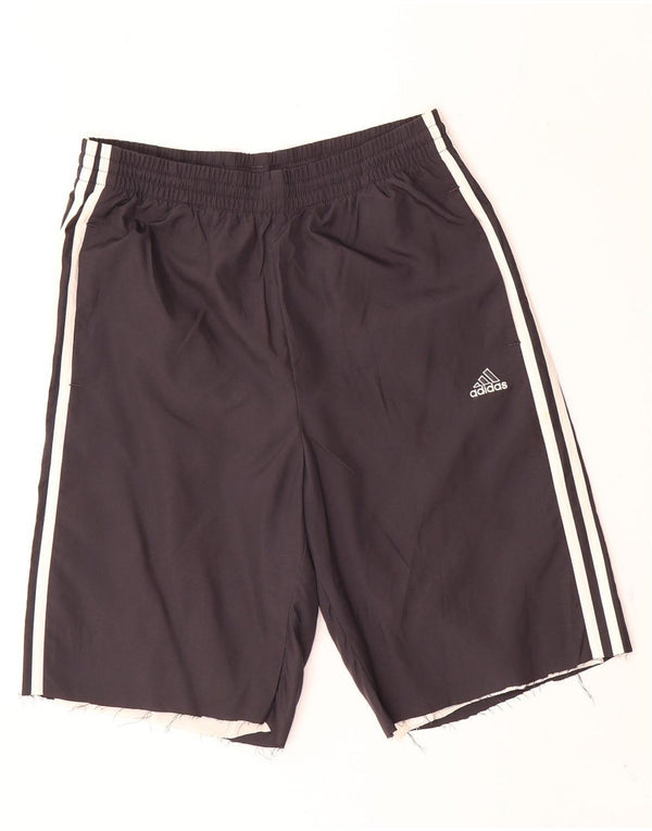 Женские спортивные шорты Adidas UK 10, маленькие черные из полиэстера