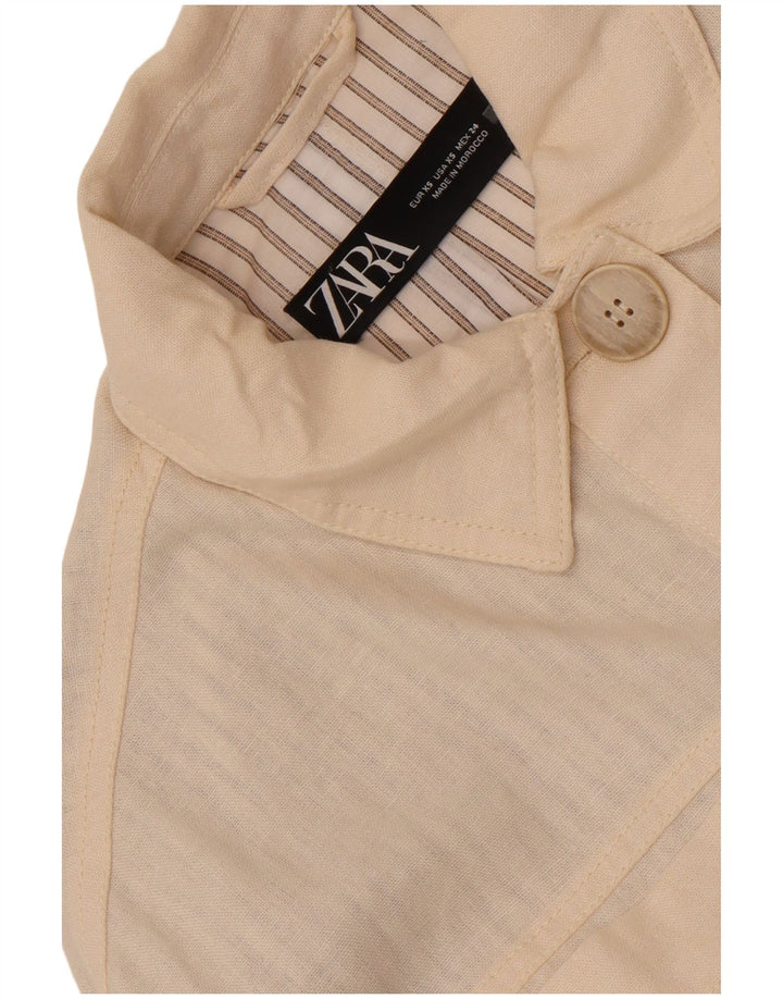 Женский укороченный бомбер Zara UK 6 XS Off White