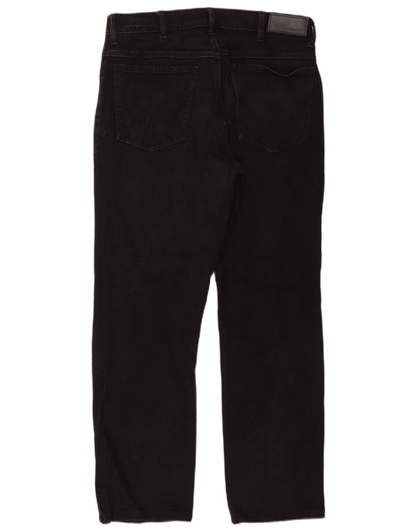 Мужские прямые джинсы Wrangler W34 L29, черный хлопок