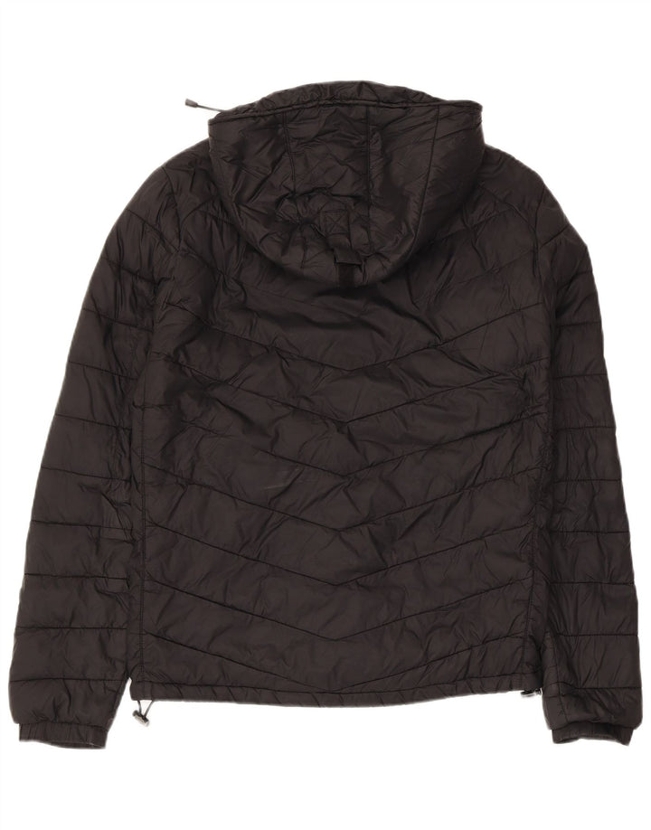 Мужская стеганая куртка с капюшоном ZARA UK 36, маленькая, черная