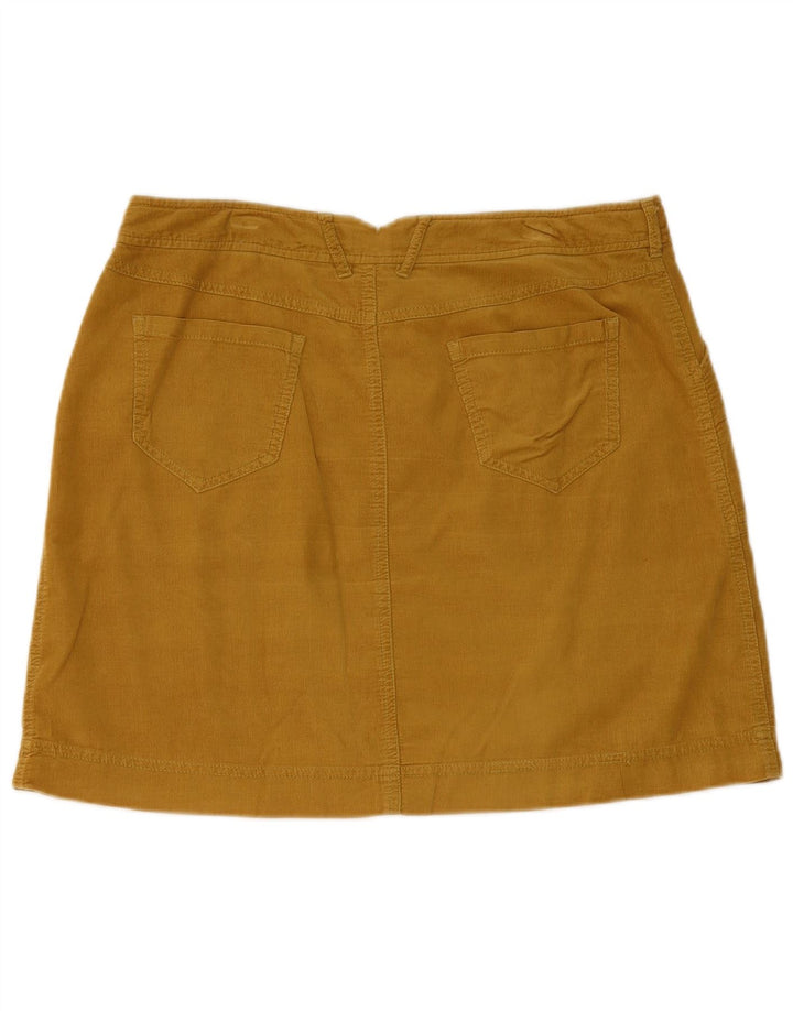 Женская мини-вельветовая юбка WHITE STUFF UK 12, средний W32, желтый хлопок