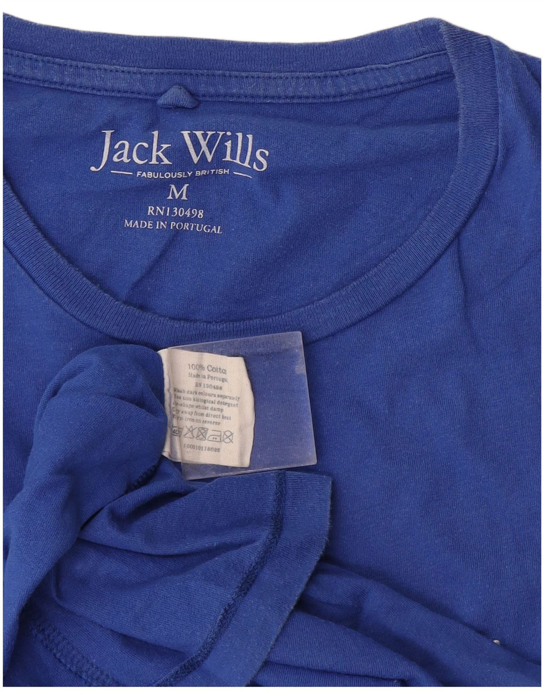 Мужская футболка Jack Wills из хлопка среднего синего цвета