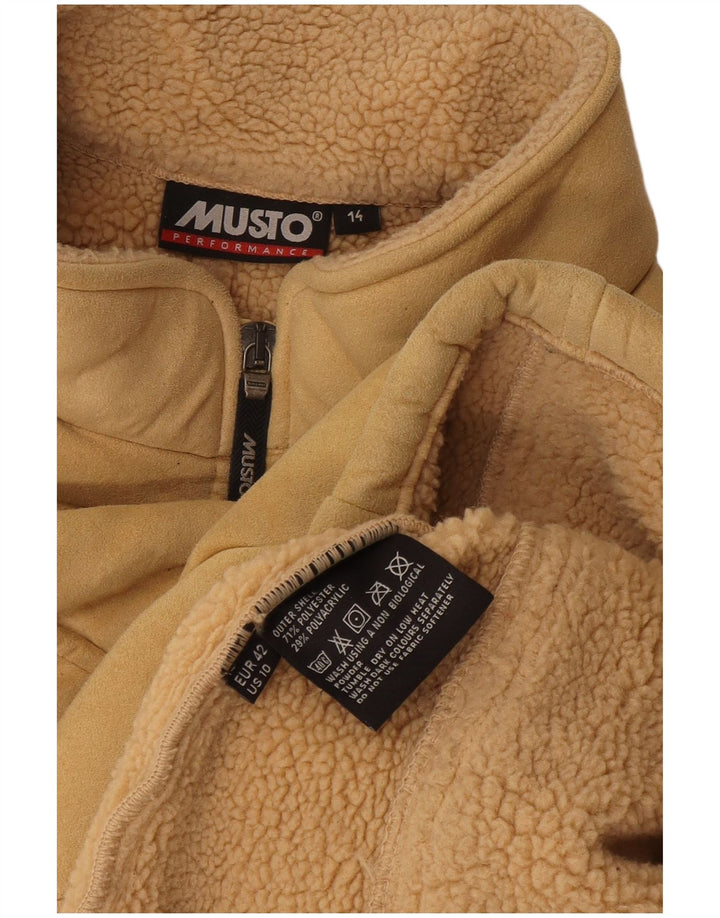Женский жилет Musto из шерпы UK 14, большой размер, бежевый из полиэстера