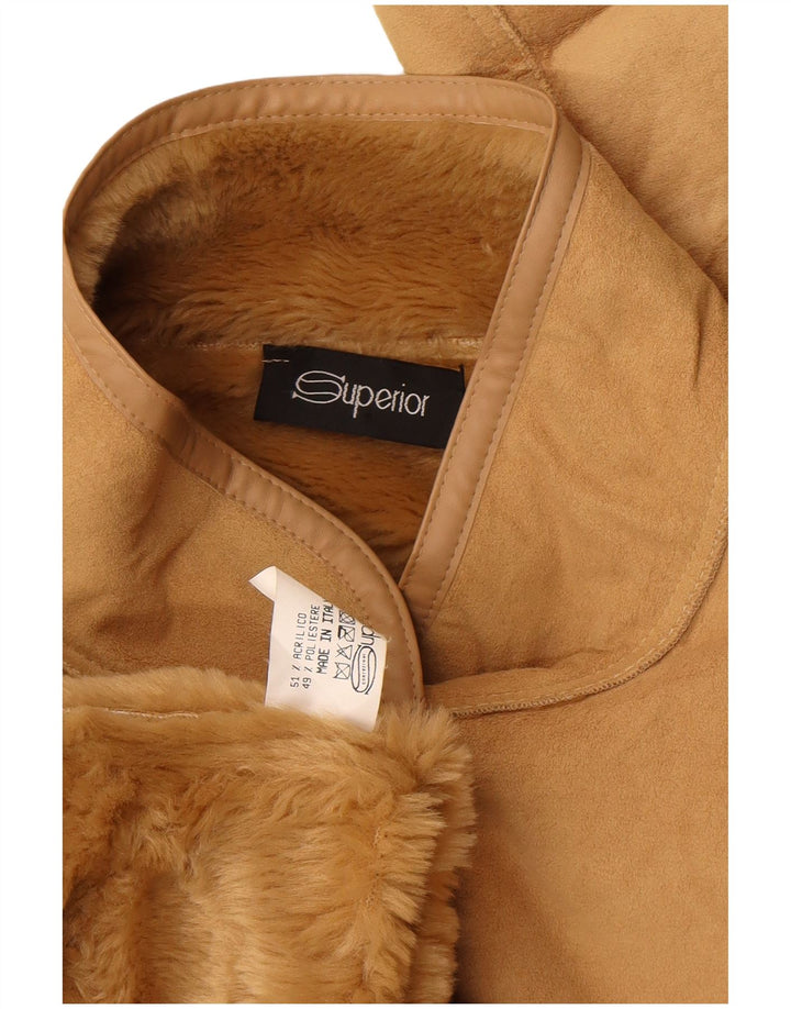 Улучшенная женская куртка из шерпы UK 18 XL, бежевый акрил