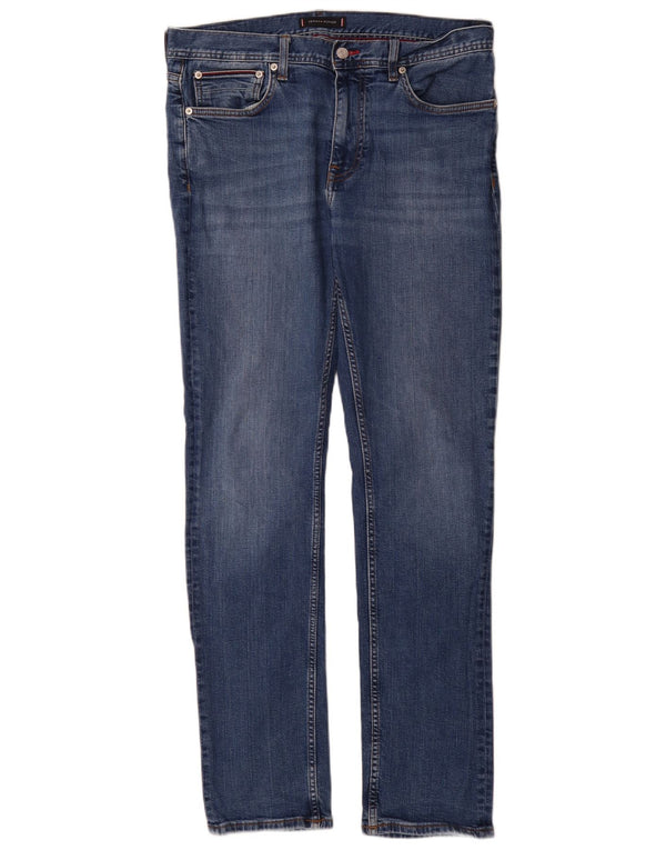 Мужские прямые джинсы Tommy Hilfiger W34 L34 синие, хлопок