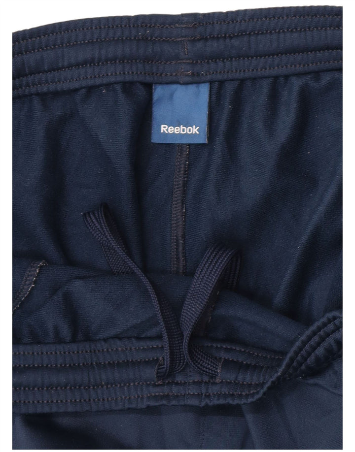 Мужские спортивные брюки Reebok, большие темно-синие, полиэстер