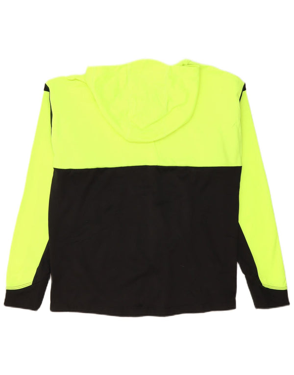 Джемпер с капюшоном Nike Dri Fit для мальчиков 13–14 лет, желтый, цветной блок, размер XL