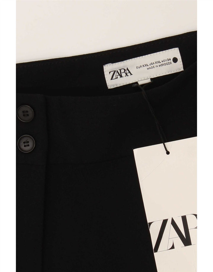 Женские укороченные брюки Zara 2XL W34 L28, черный полиэстер
