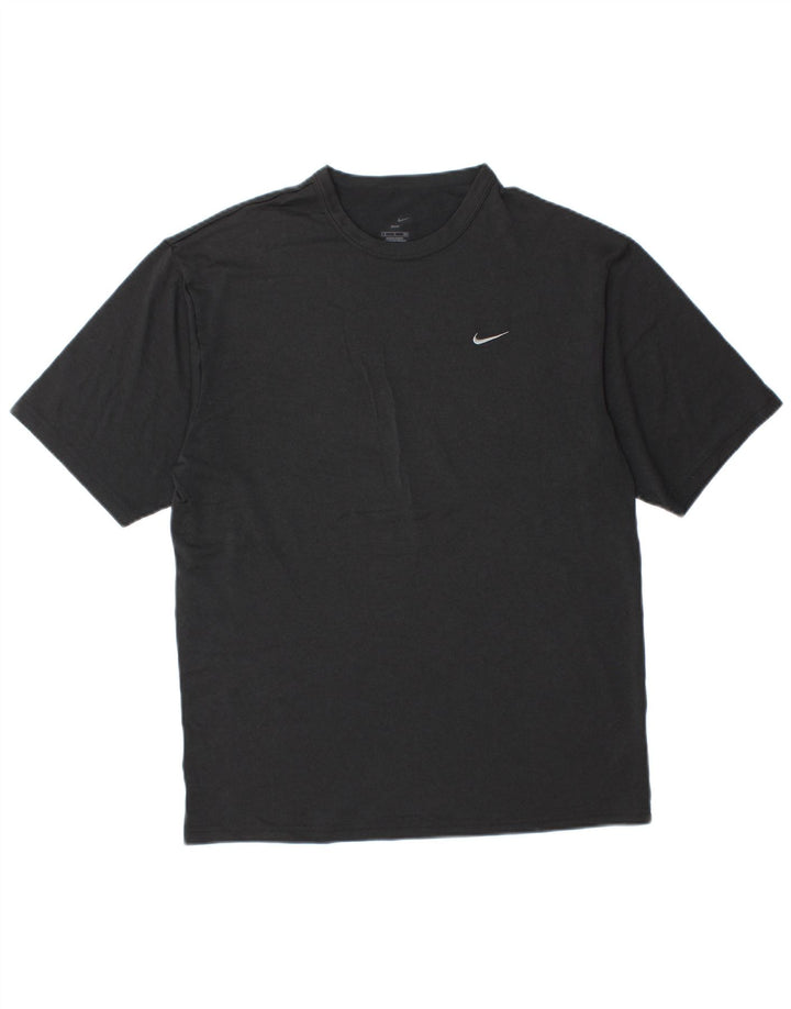 Мужская футболка Nike Dri Fit, средний черный полиэстер