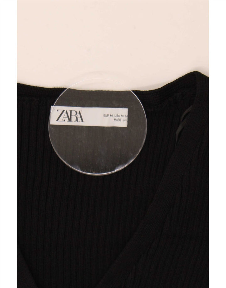 Женский укороченный кардиган Zara UK 12, средний черный