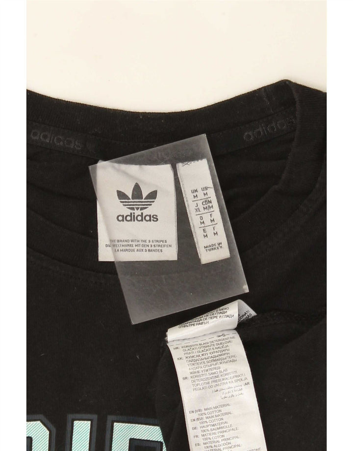 Мужская футболка с рисунком Adidas Top Medium Black Cotton