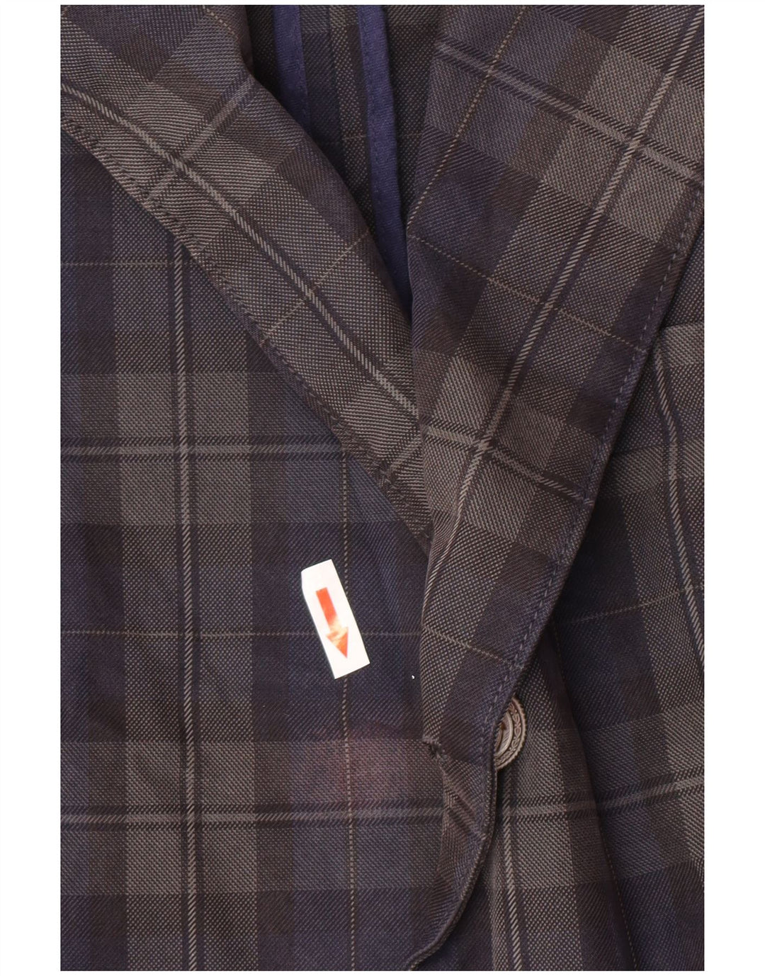 Мужской пиджак Jaggy на 3 пуговицах IT 48, средний темно-синий в клетку, хлопок