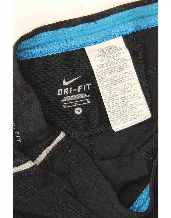 Женские леггинсы Nike Dri Fit UK 12, средний черный полиэстер