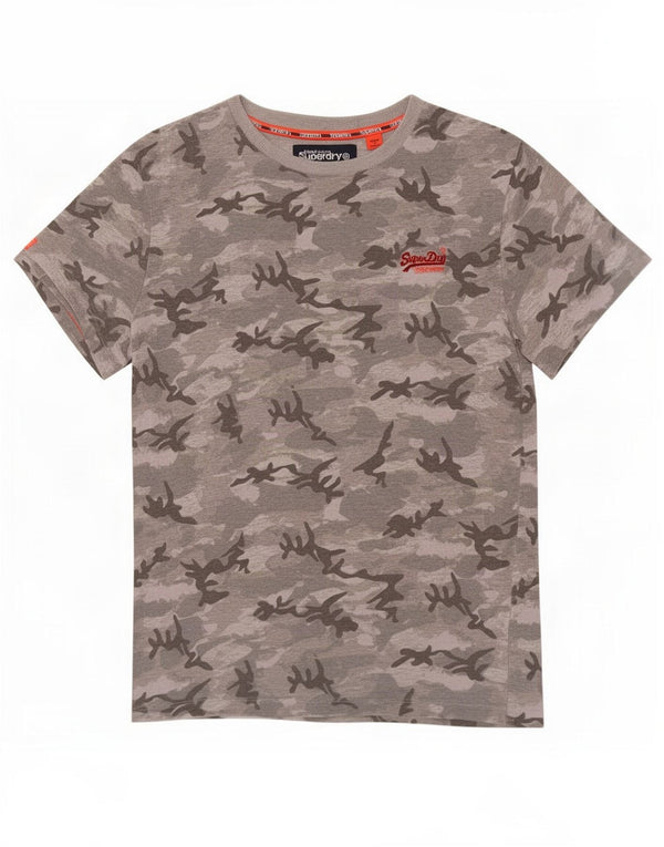 Мужская футболка Superdry Top XS Серый камуфляжный хлопок