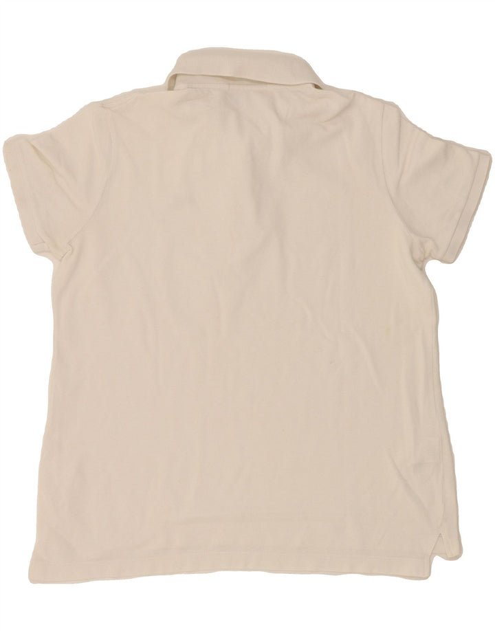 LACOSTE Womens Polo Shirt Size 44 Large White Cotton Vintage Lacoste and Second-Hand Lacoste from Messina Hembry 