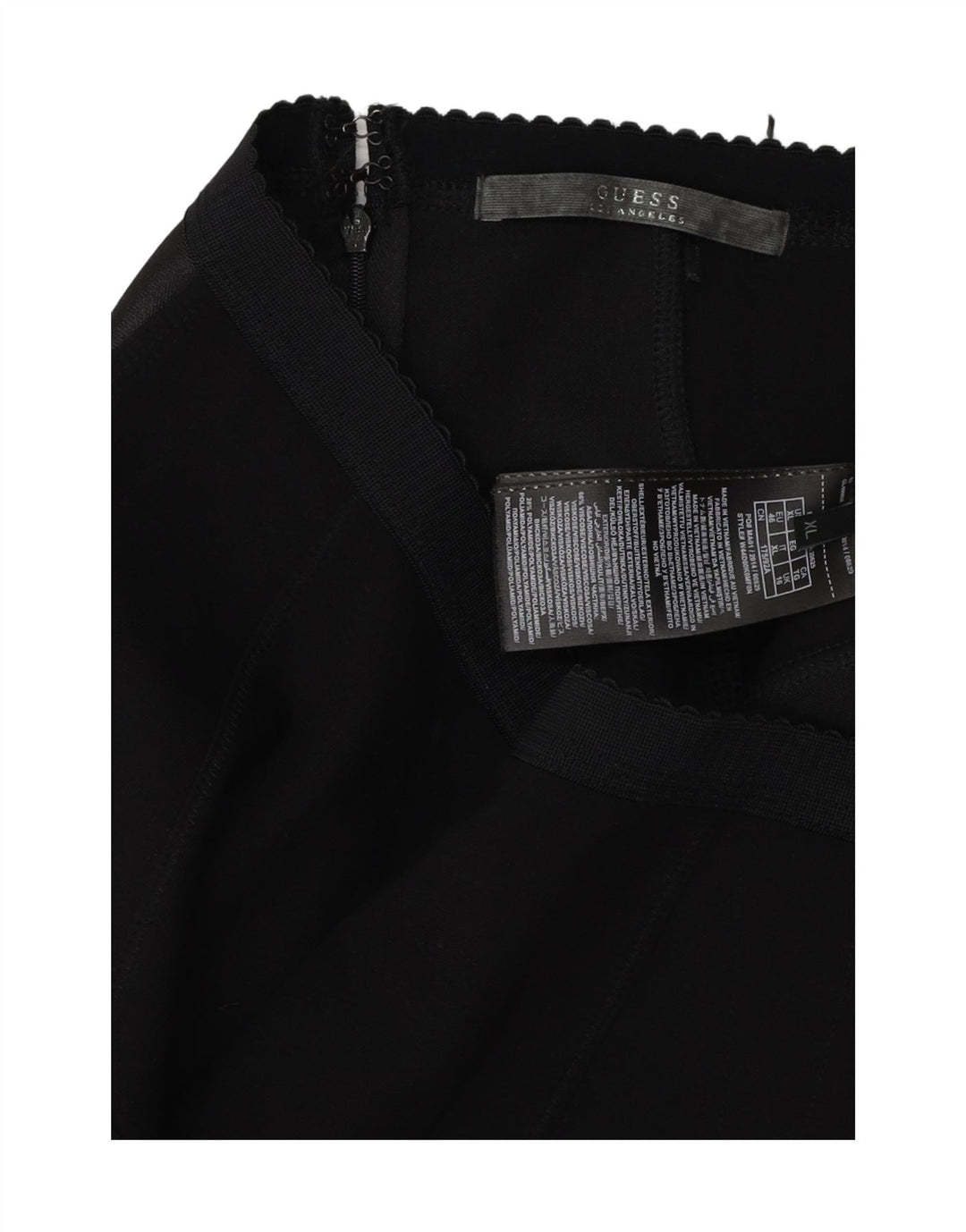 GUESS Женская юбка-карандаш UK 16, большая W36, черная вискоза с цветными блоками