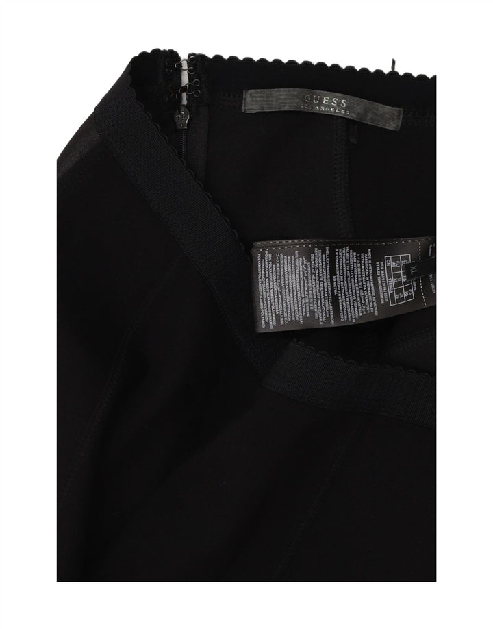 GUESS Женская юбка-карандаш UK 16, большая W36, черная вискоза с цветными блоками