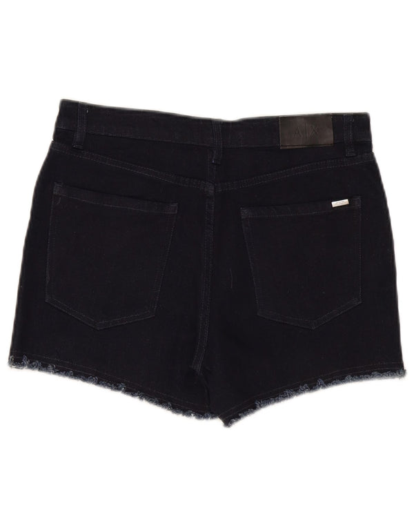 Женские джинсовые шорты Armani Exchange со средней посадкой W26, черные, хлопковые