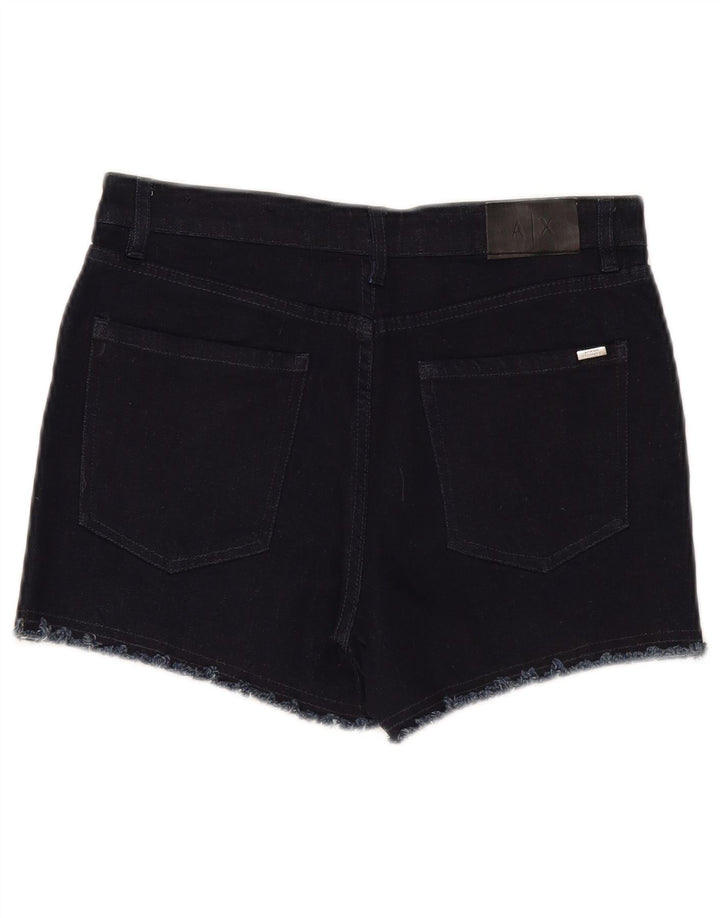 Женские джинсовые шорты Armani Exchange со средней посадкой W26, черные, хлопковые