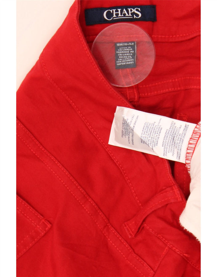 Женские шорты-бермуды CHAPS США 18 2XL W38 Красный хлопок