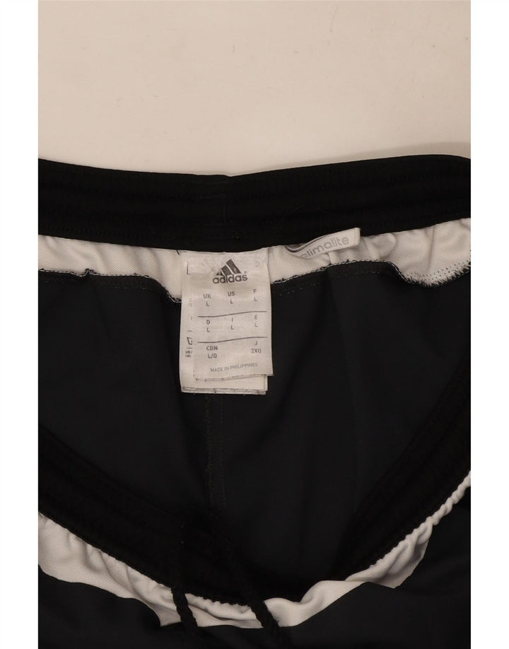 Мужские спортивные шорты Adidas Climalite, большие серые, полиэстер с цветными блоками