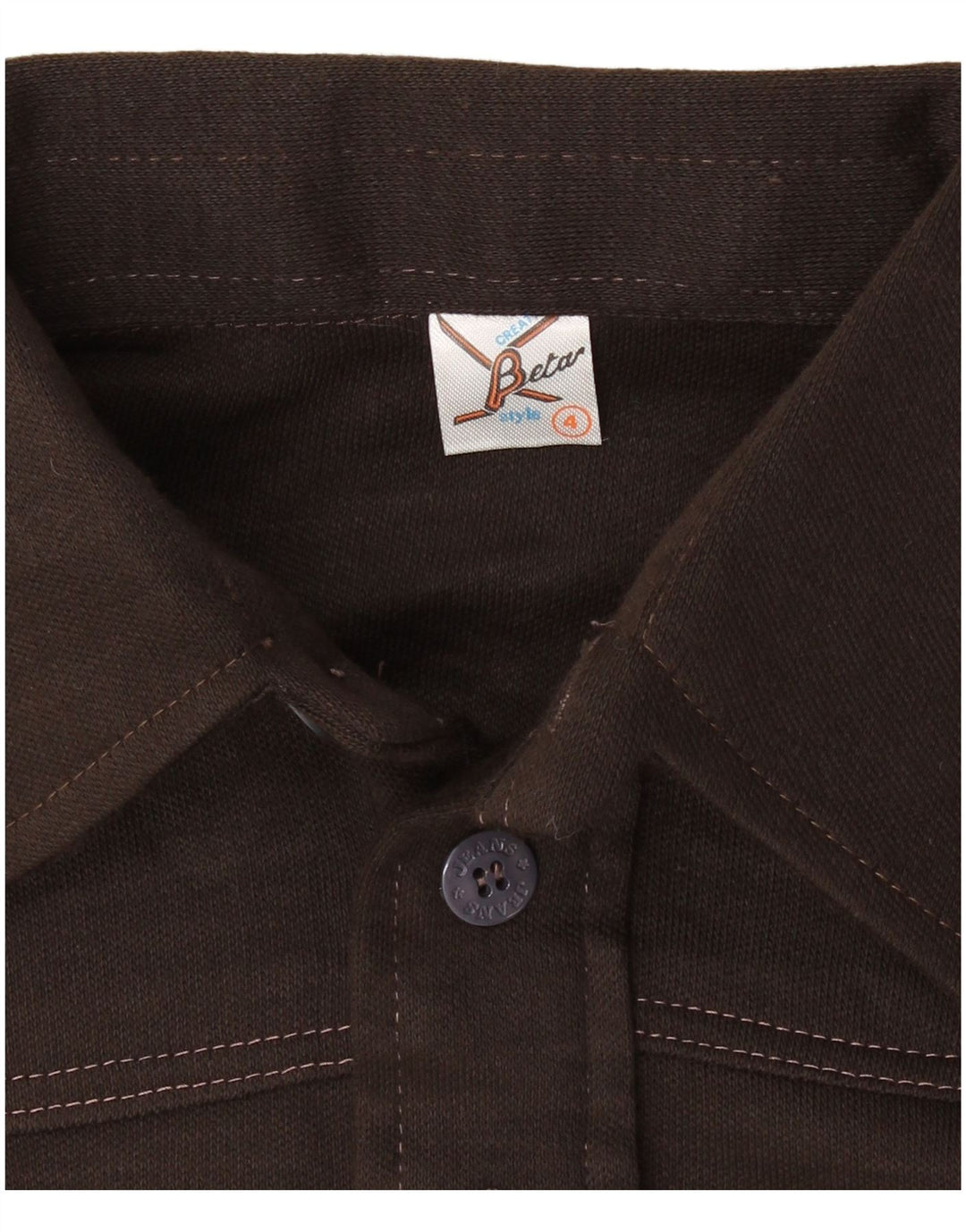 Мужская рубашка поло с длинным рукавом BETA, маленькая коричневая