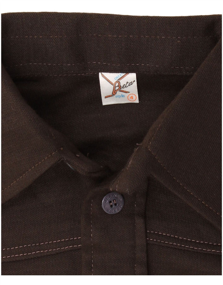 Мужская рубашка поло с длинным рукавом BETA, маленькая коричневая