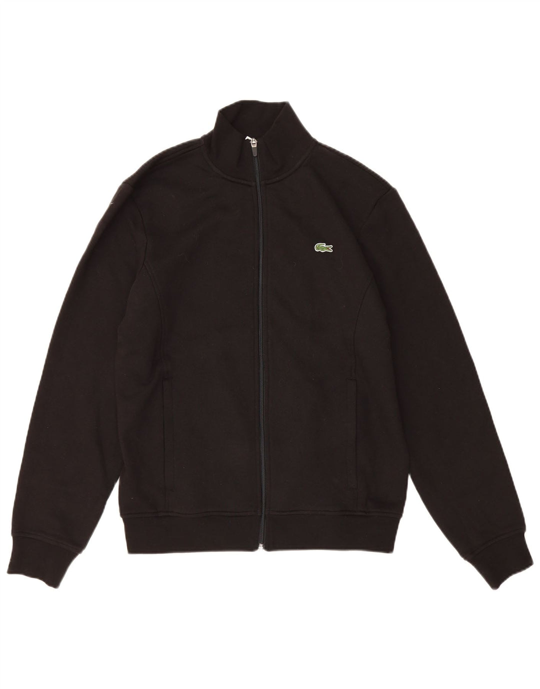 Мужской спортивный костюм Lacoste Regular Fit, верхняя куртка, размер 4, средний черный, хлопок