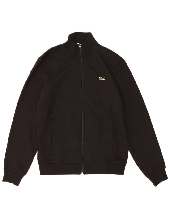 Мужской спортивный костюм Lacoste Regular Fit, верхняя куртка, размер 4, средний черный, хлопок