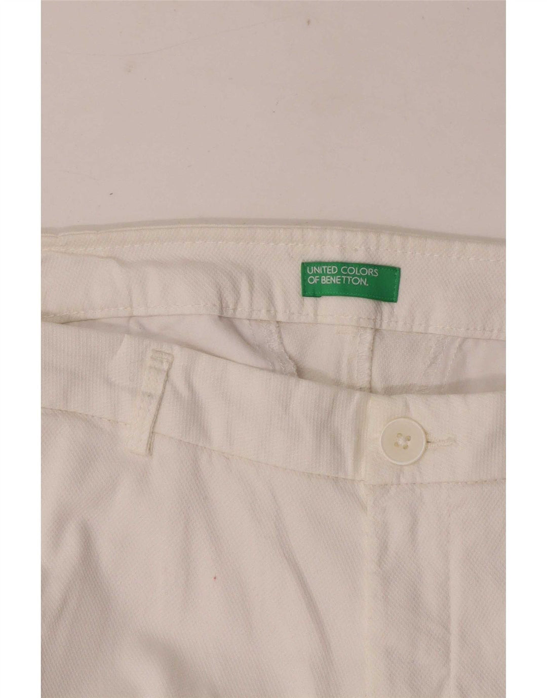 Женские прямые укороченные брюки Benetton W32 L25 белые