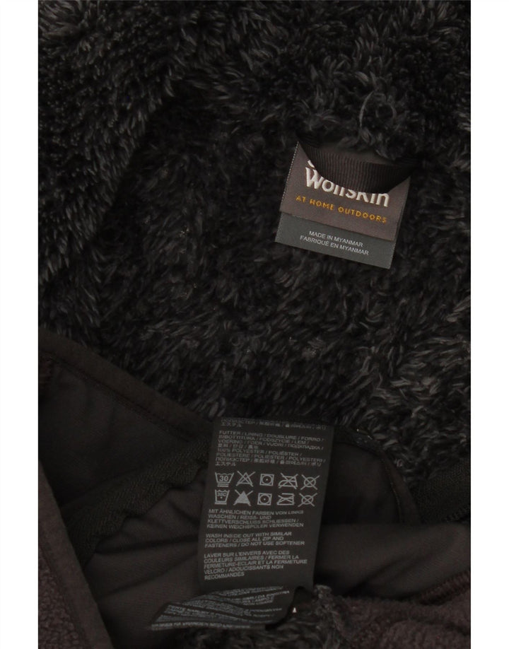 Женская флисовая куртка Jack Wolfskin UK 14, средний серый полиэстер с цветными блоками