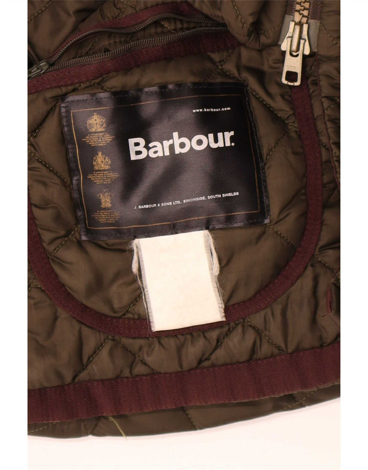 Мужская стеганая куртка Barbour, размер 42 XL, зеленая с цветными блоками