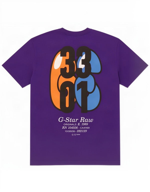 G-Star Мужская футболка с рисунком Top XL Фиолетовый хлопок