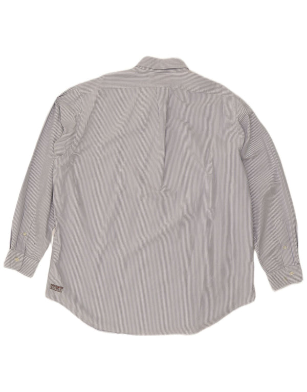 RALPH LAUREN Mens Yarmouth Shirt Size 17 XL Blue Pinstripe Cotton