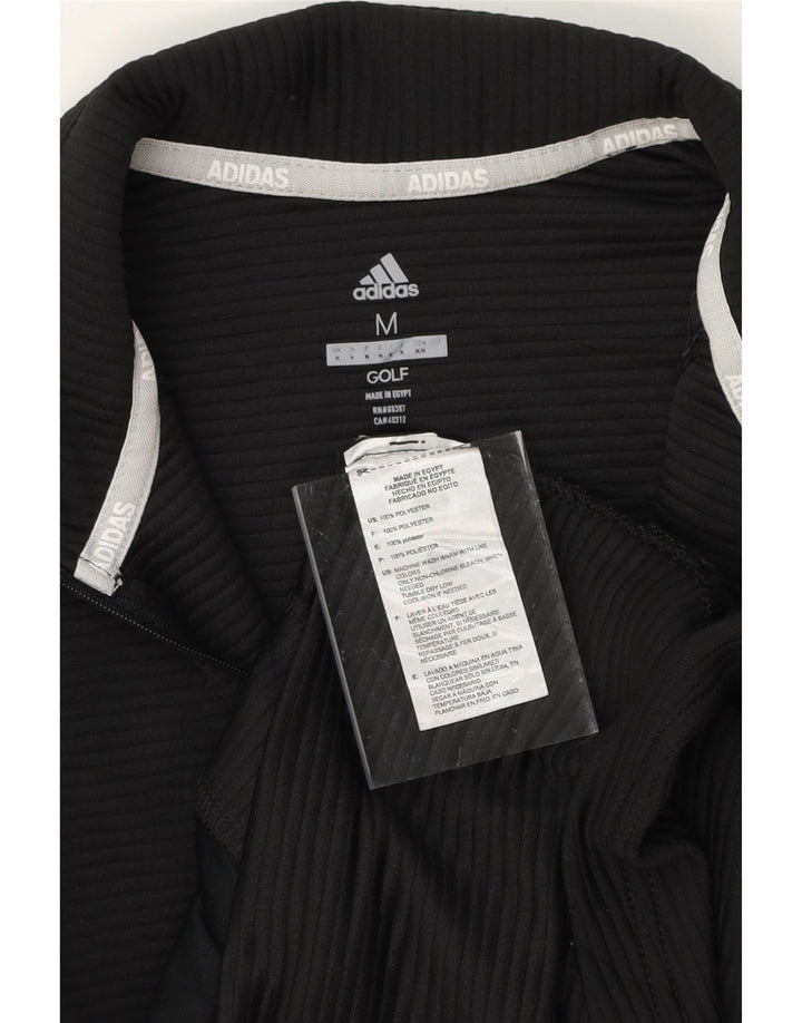 ADIDAS Womens Golf Tracksuit Top Jacket UK 12 Medium Black Polyester Vintage Adidas and Second-Hand Adidas from Messina Hembry 