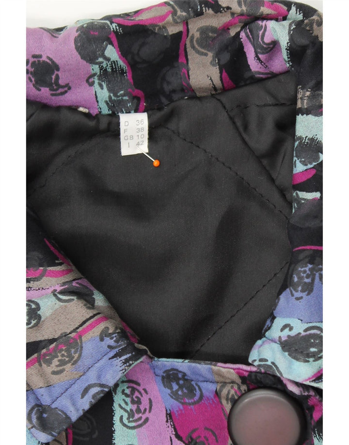 VINTAGE Womens Overcoat UK 10 Small Multicoloured Floral Vintage Vintage and Second-Hand Vintage from Messina Hembry 