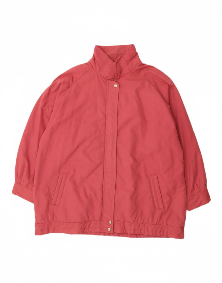 ВИНТАЖНАЯ женская стеганая куртка UK 22 3XL розового цвета из полиэстера