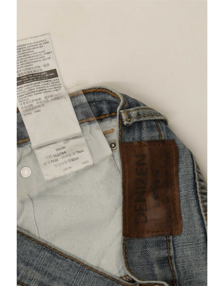 Мужские прямые джинсы Levi's Denizen W30 L30 синие, хлопок
