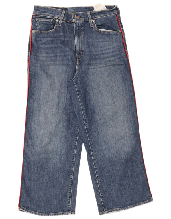 Женские укороченные джинсы Levi's с высокой посадкой W29 L25, синий хлопок