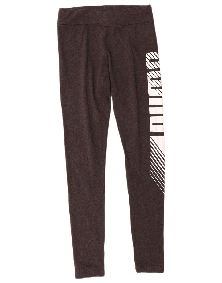 Женские леггинсы с рисунком Puma UK 10, маленькие серые, хлопковые