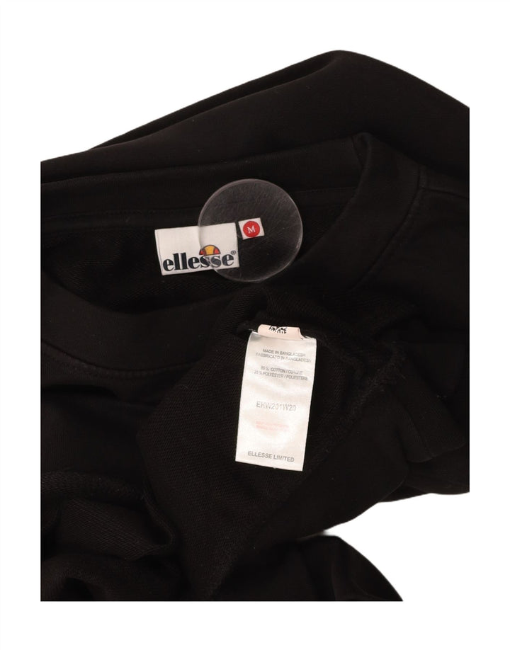 ELLESSE Женский укороченный свитшот с рисунком оверсайз UK 14 Средний черный