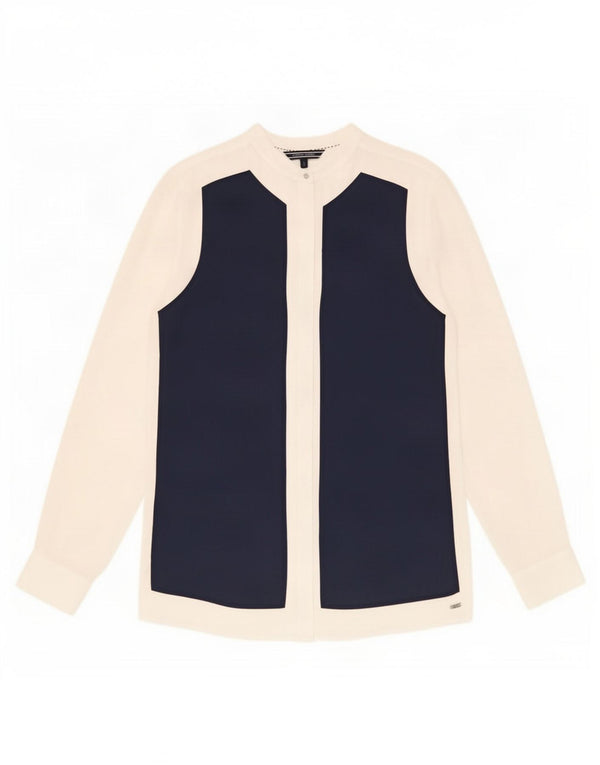 Женская блузка-рубашка Tommy Hilfiger US 6, средний белый цветной блок